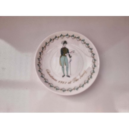 Vintage Royal Doulton Savoy London Plate H.M. The Queen Mother 1987