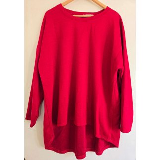 Made in Italy Angel Wings Oversized Tunic Top - Fuchsia