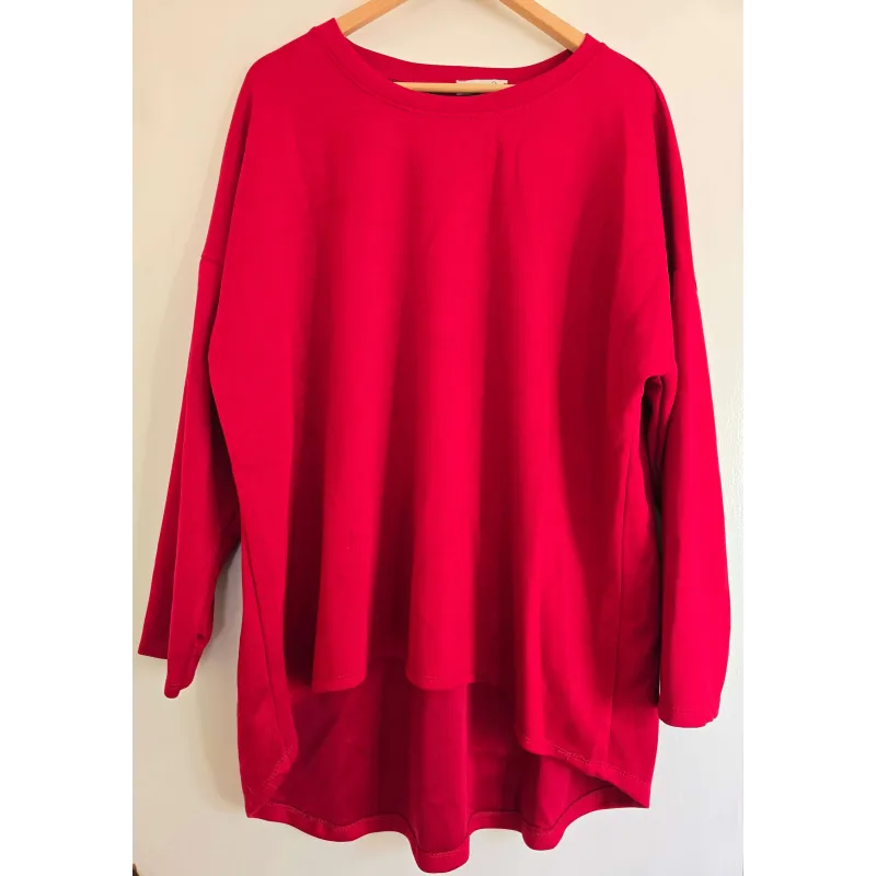 Made in Italy Angel Wings Oversized Tunic Top - Fuchsia