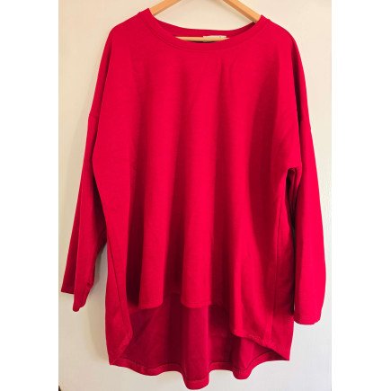 Made in Italy Angel Wings Oversized Tunic Top - Fuchsia
