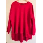 Made in Italy Angel Wings Oversized Tunic Top - Fuchsia