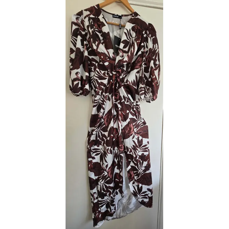 Forever Young Floral Wrap Maxi Dress – Brown& White