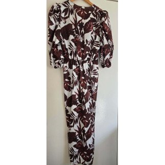 Forever Young Floral Wrap Maxi Dress – Brown& White