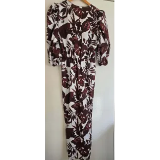 Forever Young Floral Wrap Maxi Dress – Brown& White