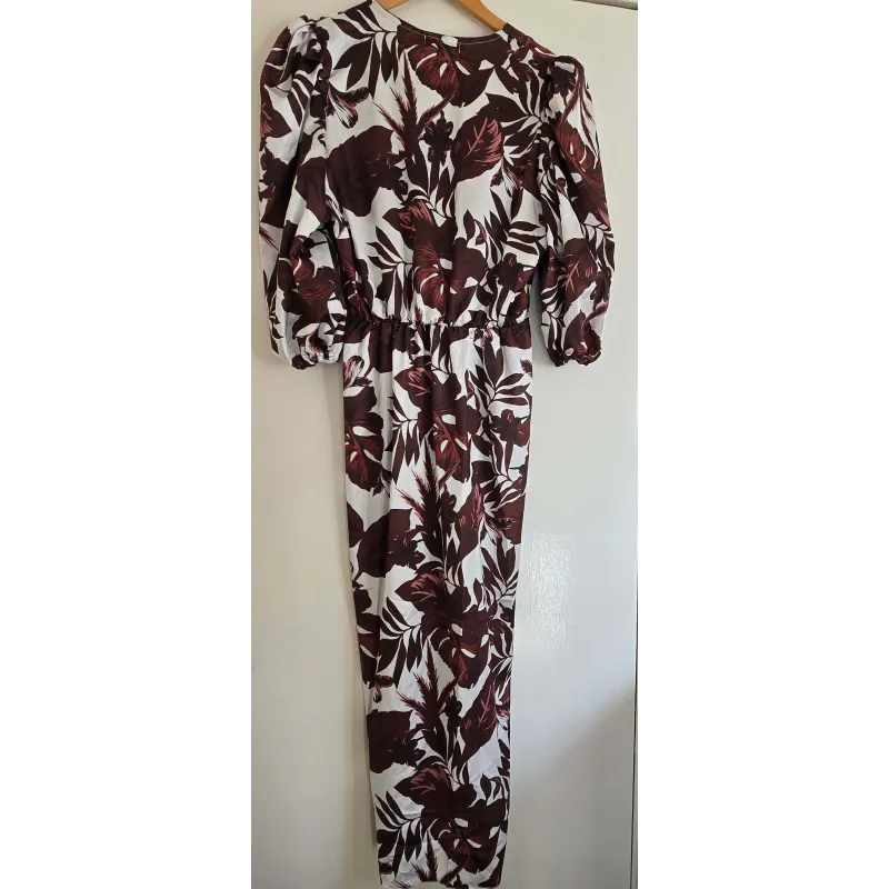 Forever Young Floral Wrap Maxi Dress – Brown& White