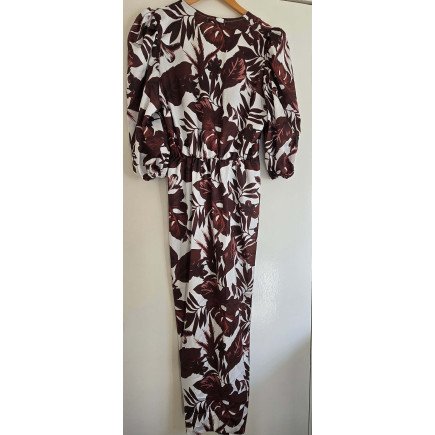 Forever Young Floral Wrap Maxi Dress – Brown& White