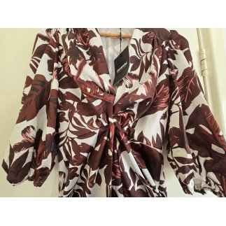 Forever Young Floral Wrap Maxi Dress – Brown& White