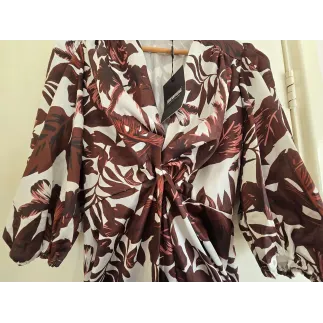 Forever Young Floral Wrap Maxi Dress – Brown& White