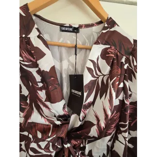Forever Young Floral Wrap Maxi Dress – Brown& White