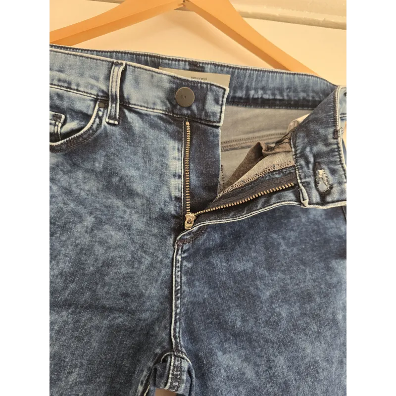 Topshop Moto Leigh Blue Acid Wash Skinny Jeans W28 L30