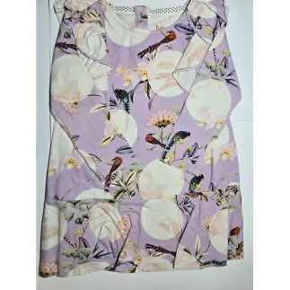 Baker by Ted Baker Baby Girl Floral Bird Dress 9–12 Months | Pre-Loved