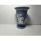 Wedgwood Jasperware Blue & White Pedestal Vase Urn – Classical Relief – Vintage