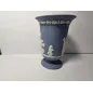 Wedgwood Jasperware Blue & White Pedestal Vase Urn – Classical Relief – Vintage