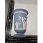 Wedgwood Jasperware Blue & White Pedestal Vase Urn – Classical Relief – Vintage