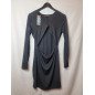 Black Ribbed Open Back Long Sleeve Mini Dress – Size UK 14 (New with Tags)
