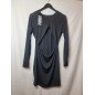 Black Ribbed Open Back Long Sleeve Mini Dress – Size UK 14 (New with Tags)