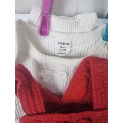 Baby Plush Romper with White Bodysuit Set